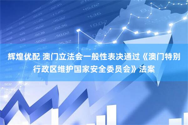 辉煌优配 澳门立法会一般性表决通过《澳门特别行政区维护国家安全委员会》法案